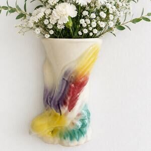 1950's Morton Pottery "Birds of Paradise" Wall Pocket